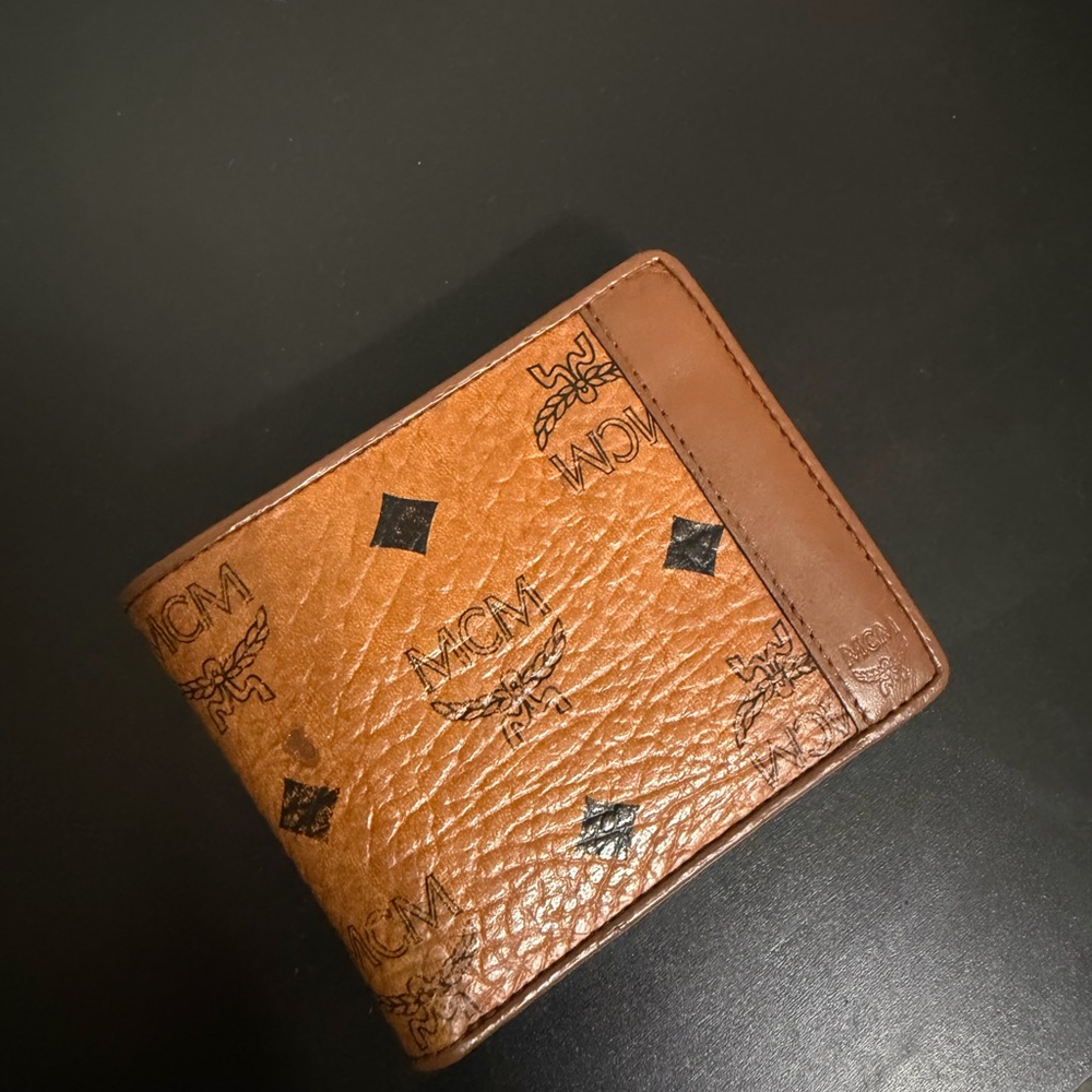 MCM Tan/Cognac Monogram Men's Card & Key Holder
